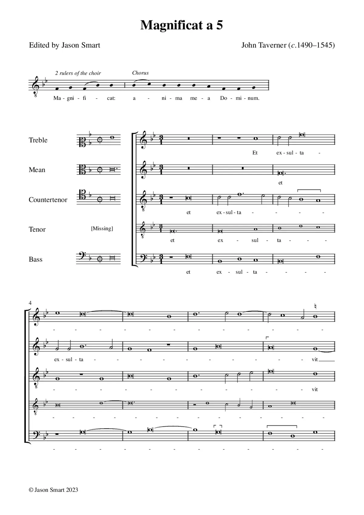 Magnificat a 5 - Page 1