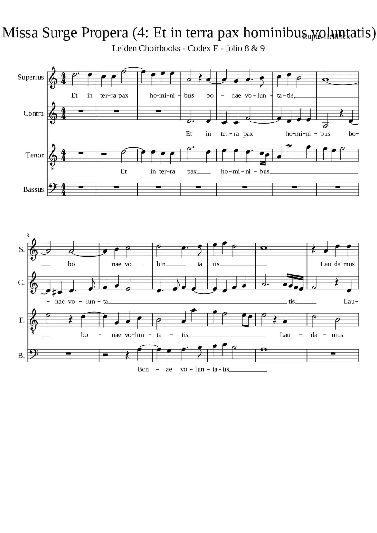 Missa Surge Propera - Page 1