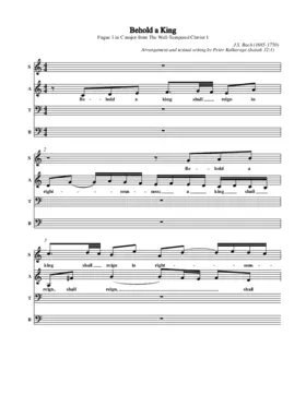 Behold a King WTC 1 Fugue 1 BVW 846