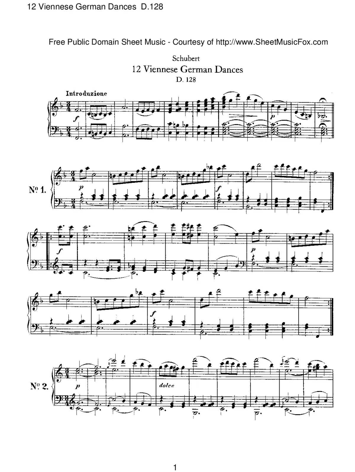 12 Viennese German Dances - Page 1