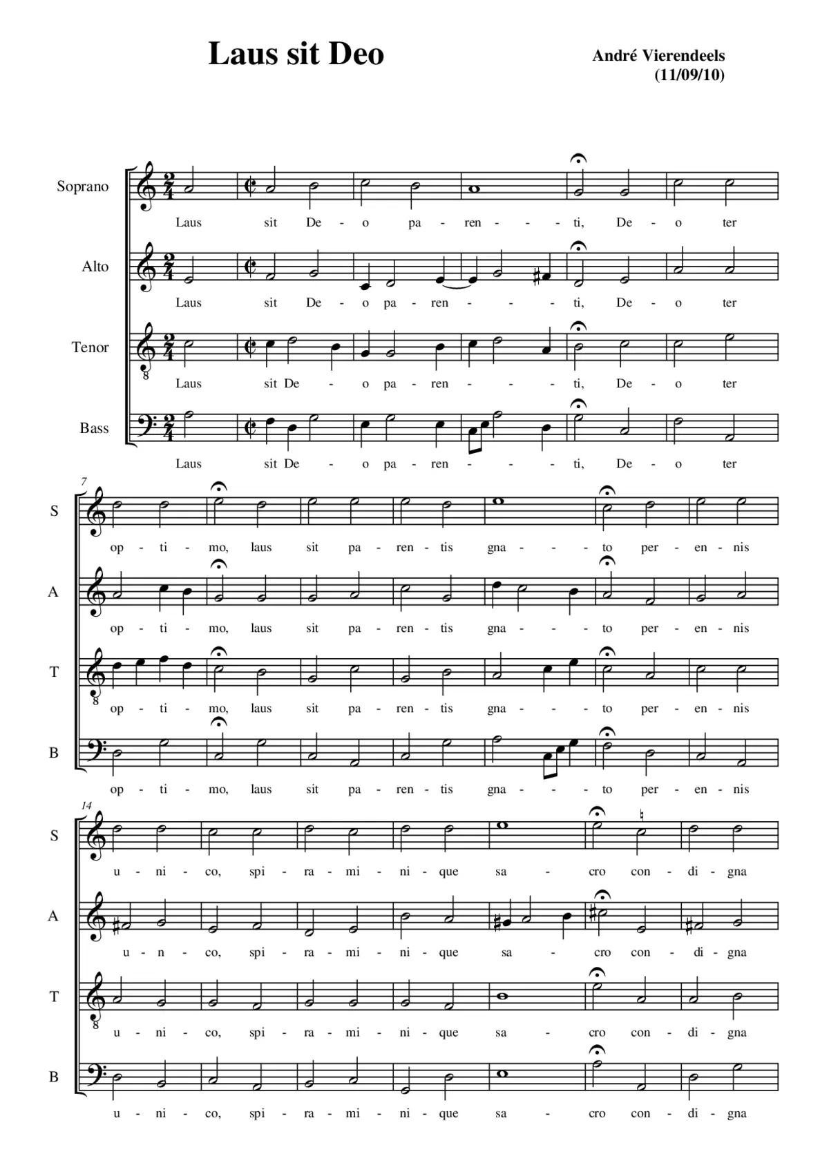 Laus sit Deo I - Page 1