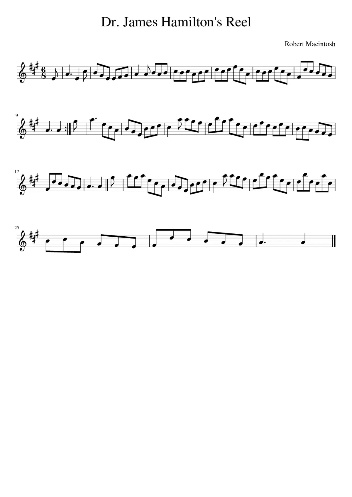 Dr. James Hamilton's Reel - Page 1