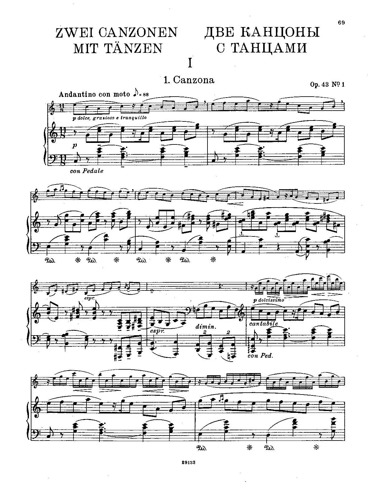 2 Canzonas with Dances - Page 1