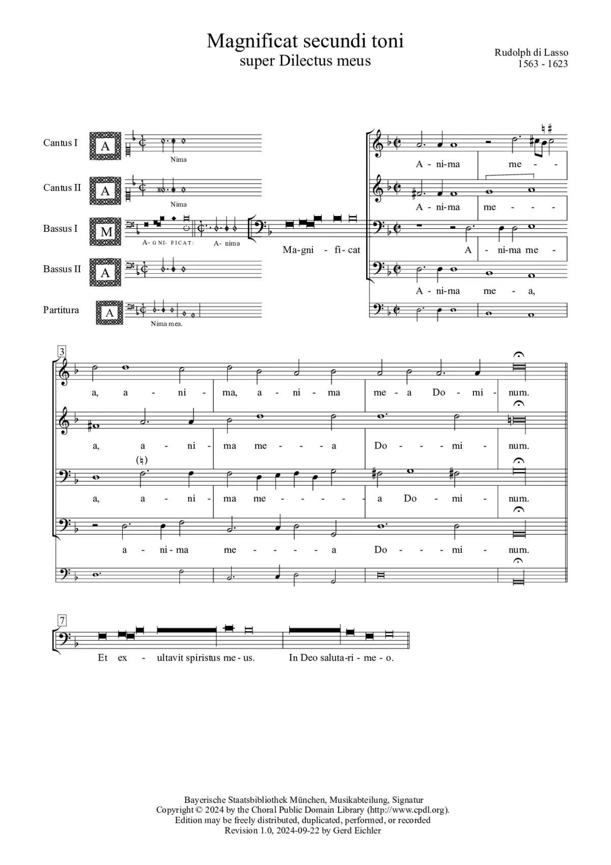 Magnificat II toni - Page 1