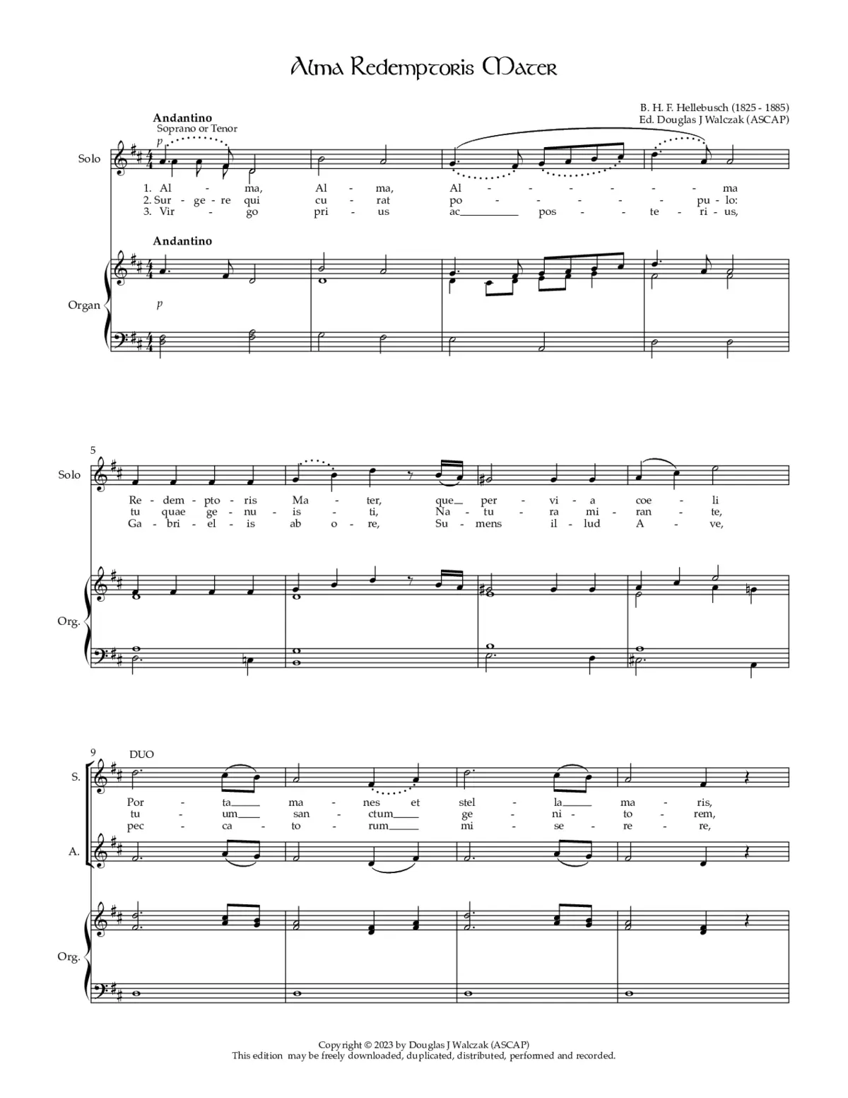 Alma Redemptoris Mater no. 1 - Page 1