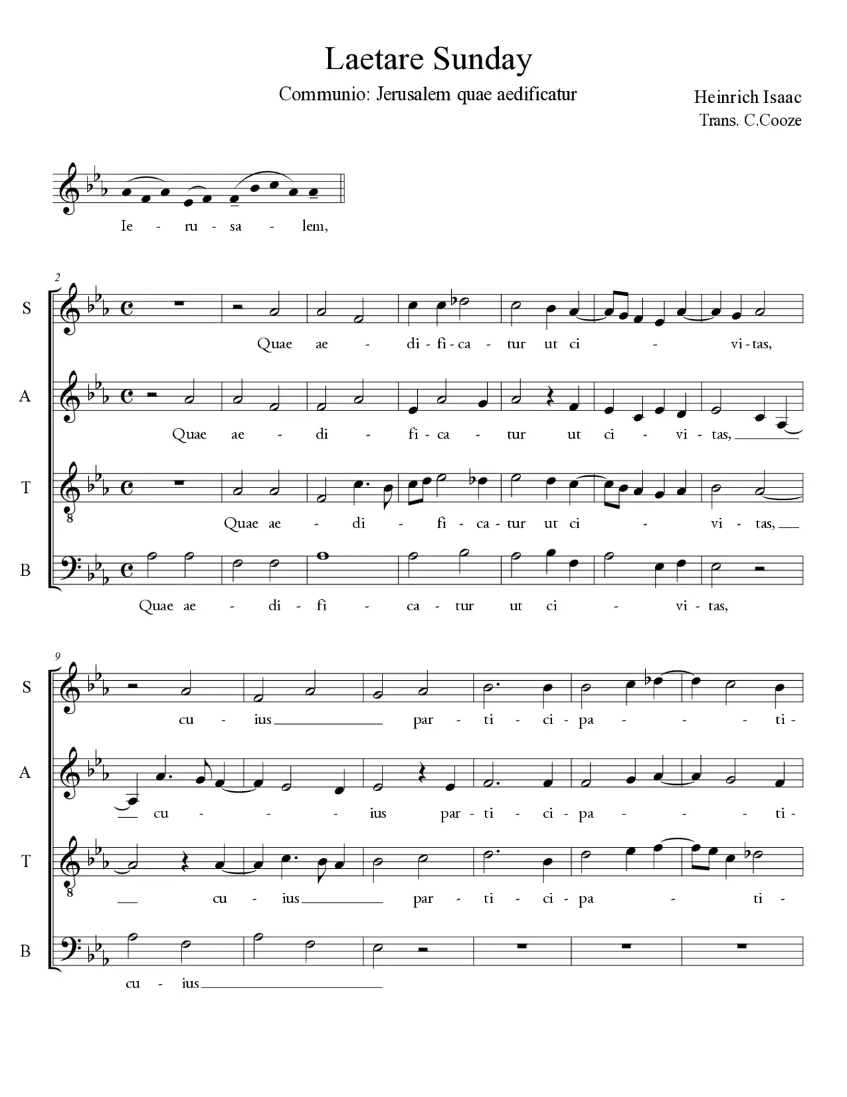 Jerusalem, quae aedificatur - Page 1