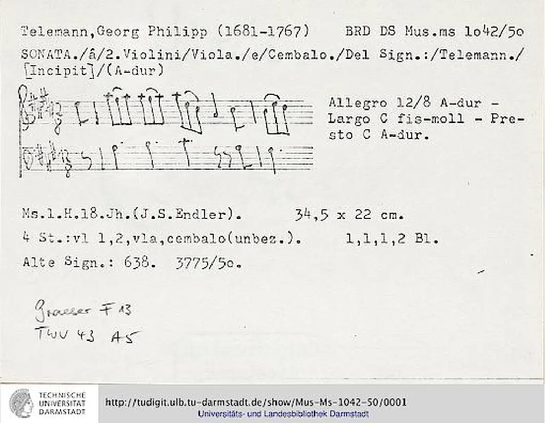 Concerto à 4 - Page 1