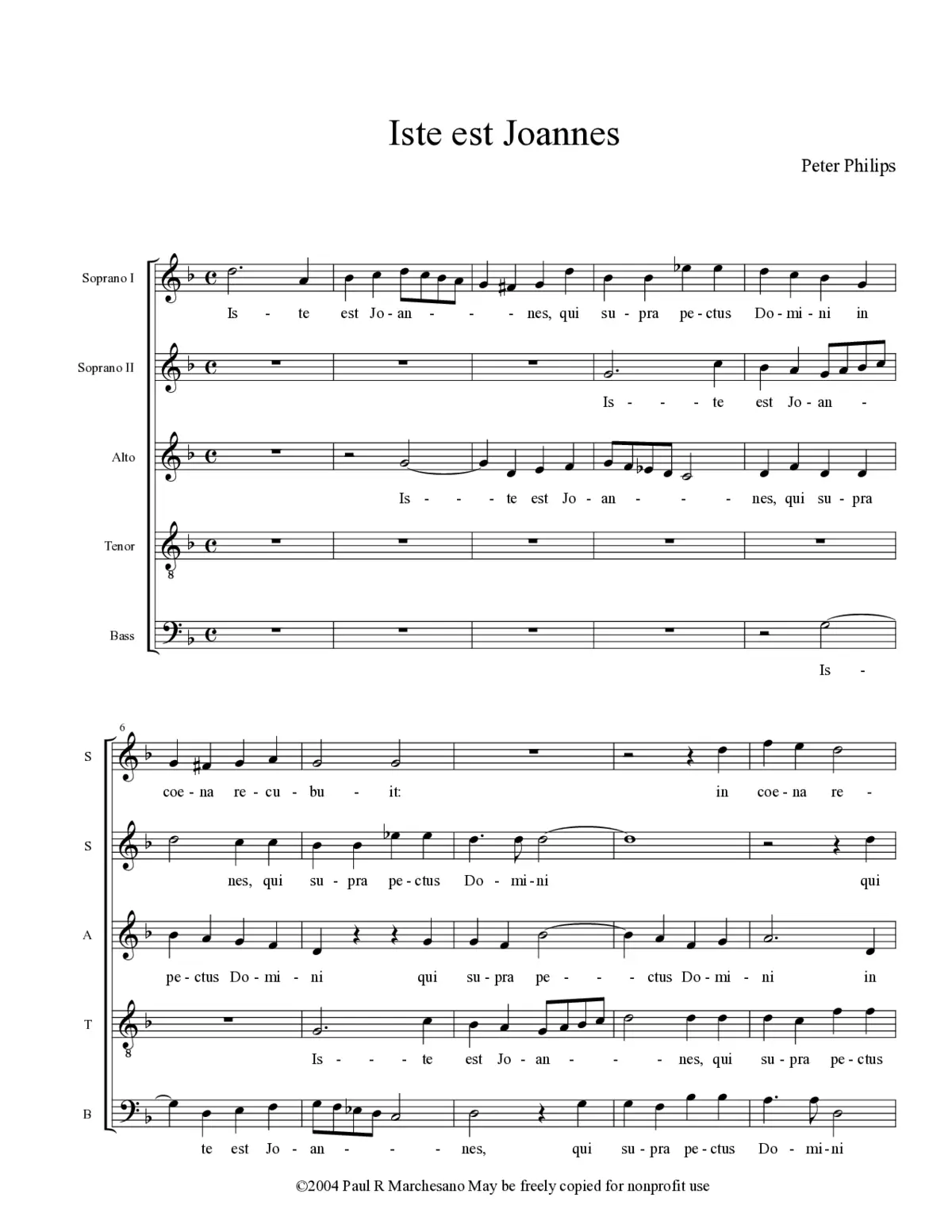 Iste est Joannes - Page 1