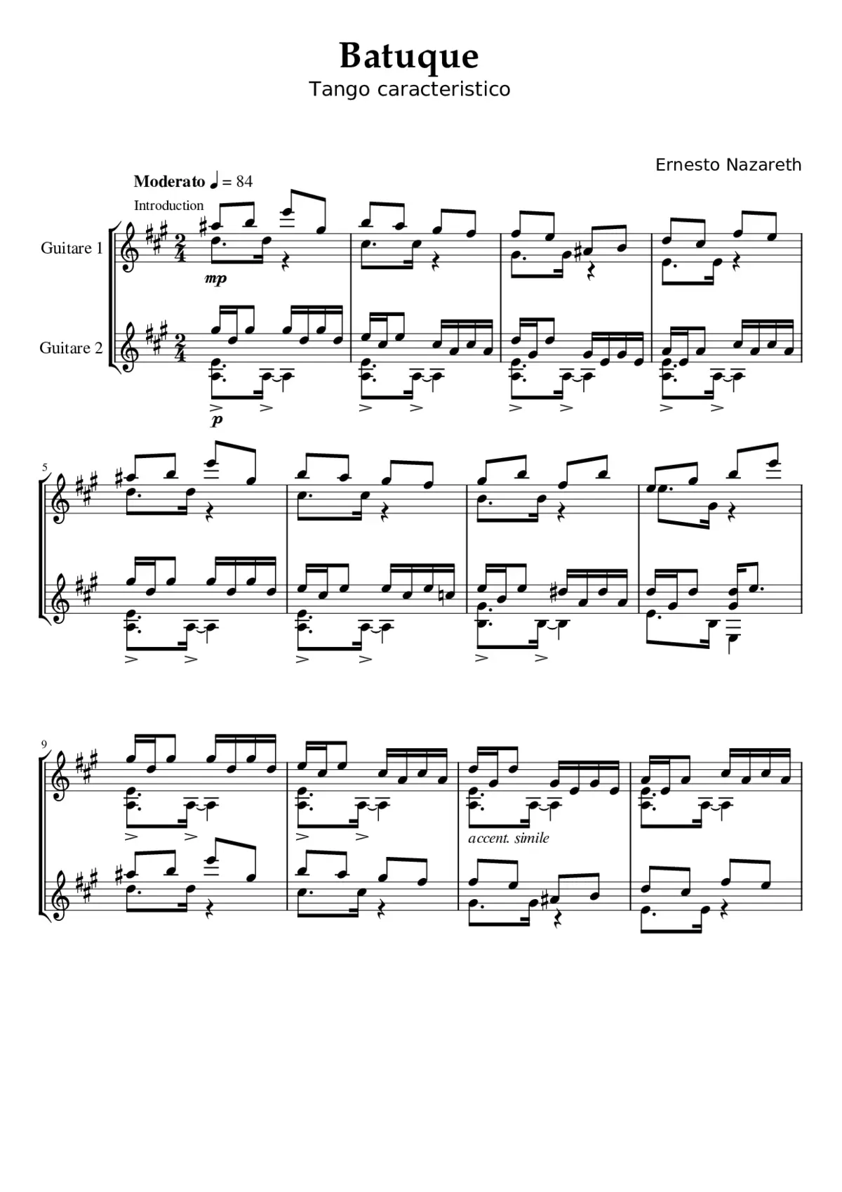 Batuque Tango Caracteristico - Page 1