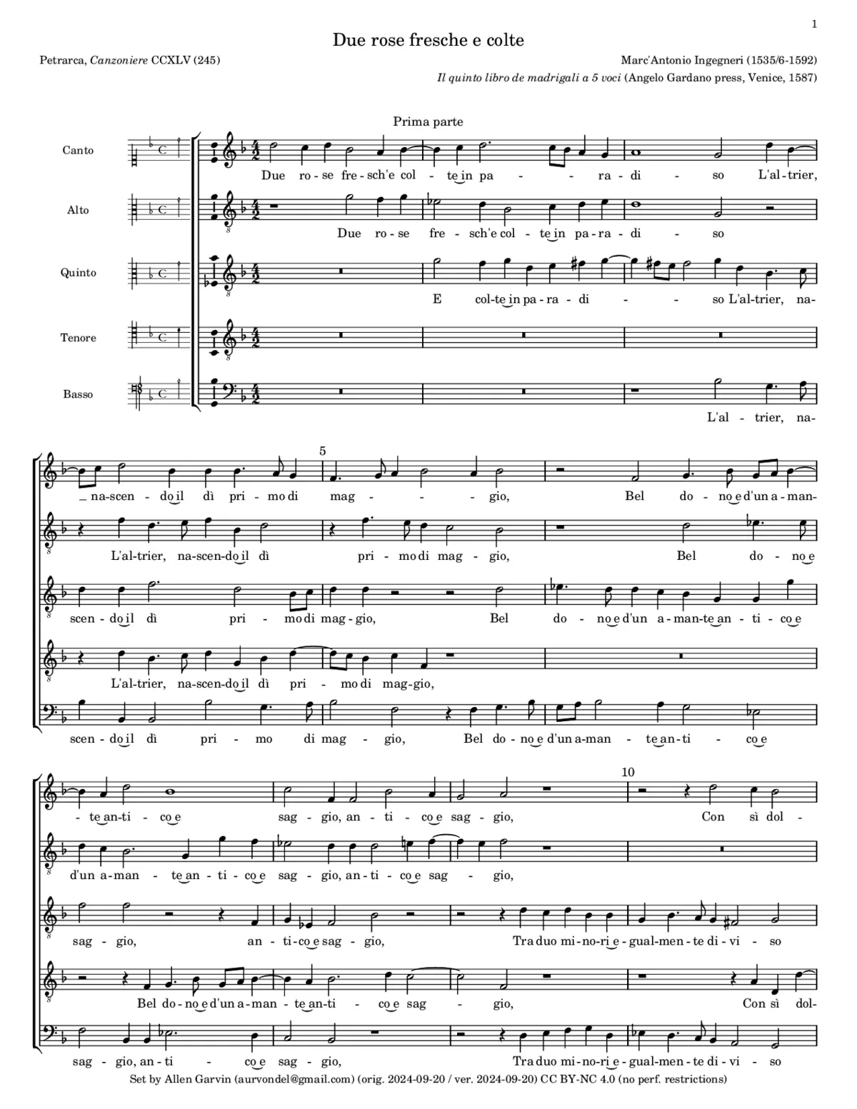 Due rose fresche e colte - Page 1