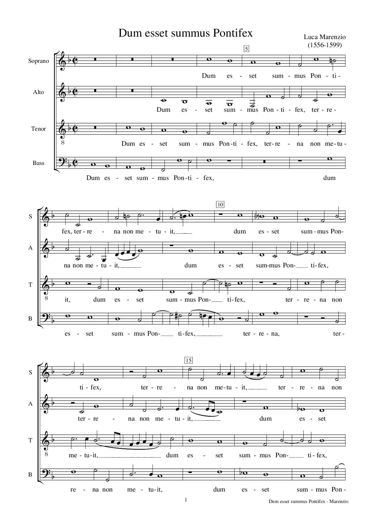 Dum esset summus Pontifex - Page 1