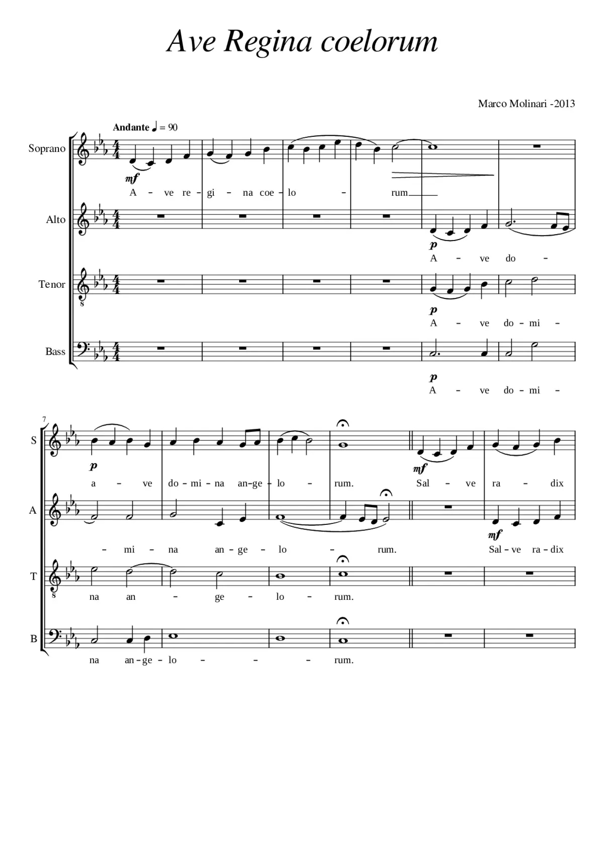 Ave Regina coelorum - Page 1