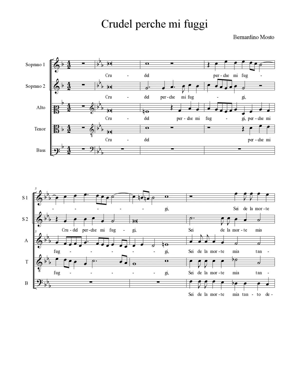 Crudel perche mi fuggi - Page 1