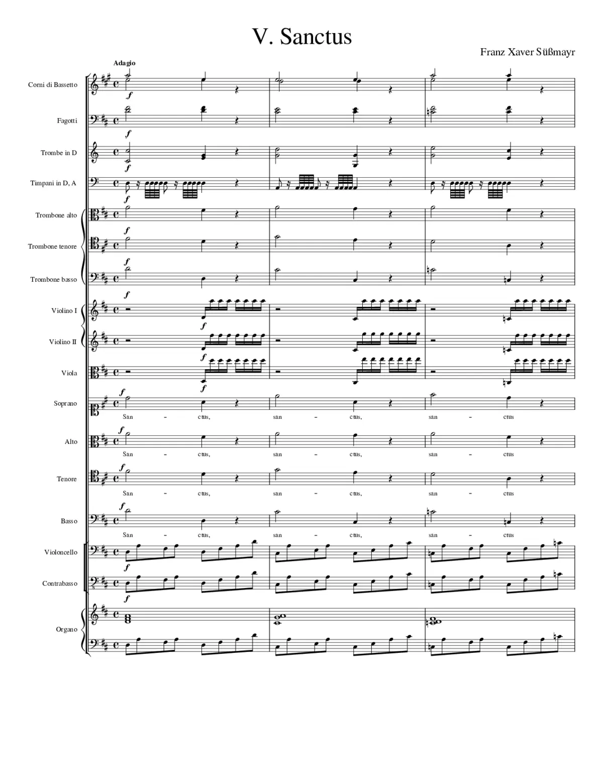 Requiem in D Minor K. 626 V. Sanctus - Page 1