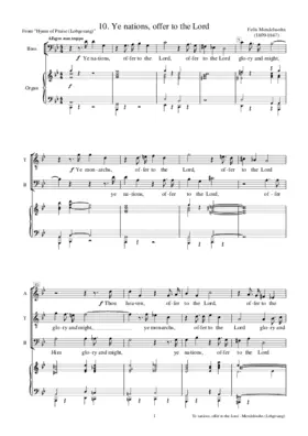 Hymn of Praise: No. 10 - Ye nations, offer to the Lord