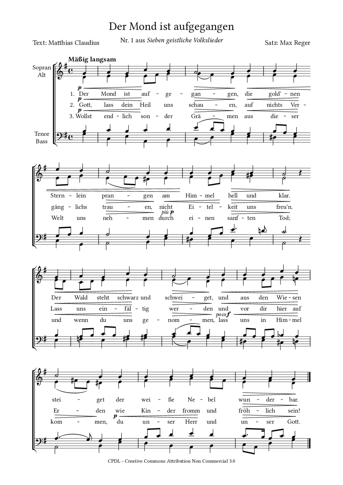 Abendlied - Page 1