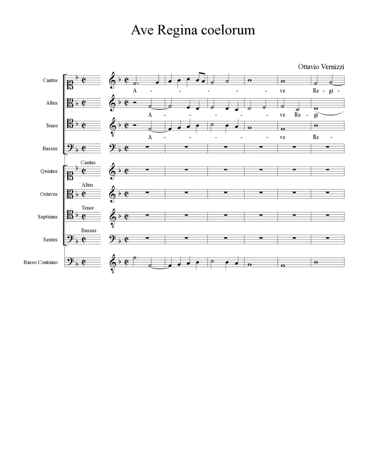 Ave Regina coelorum - Page 1