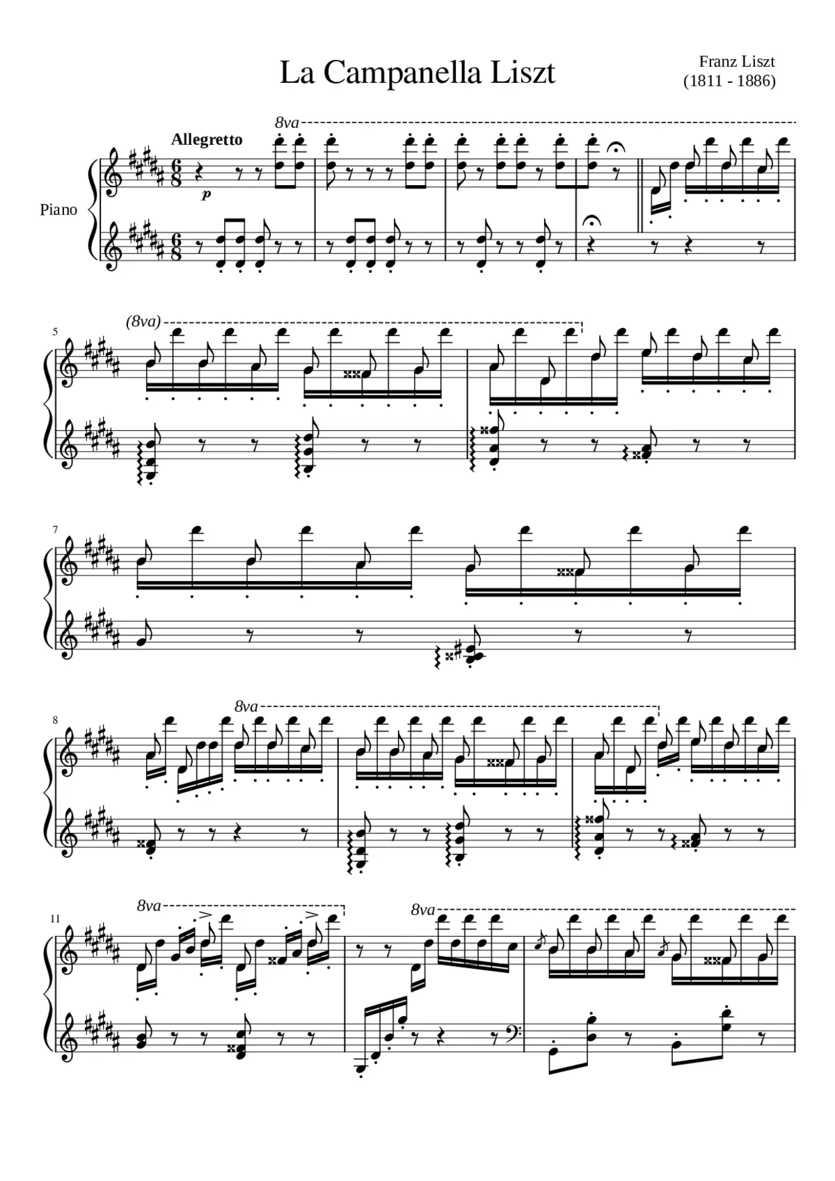 Grandes études de Paganini S.141 - Page 1