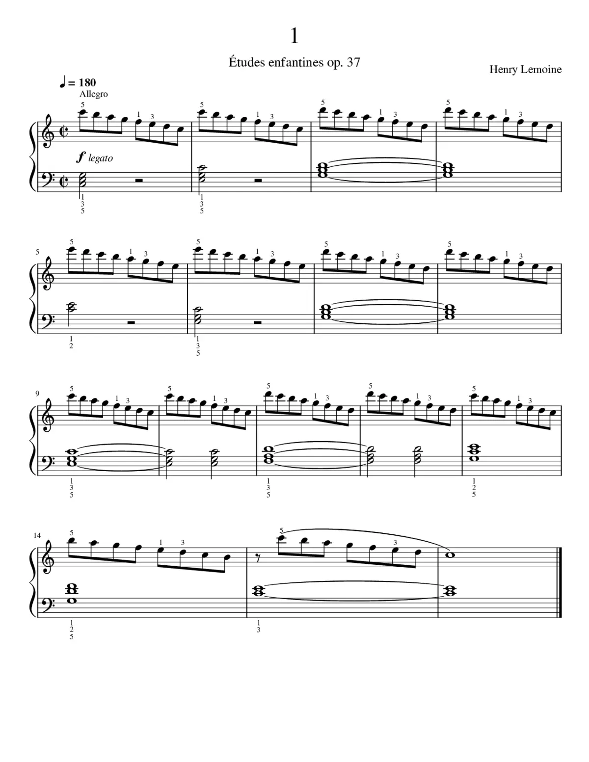 Études enfantines Op.37 - Page 1