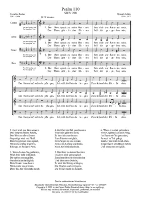 Der Herr sprach zu mein'm Herren, SWV 208