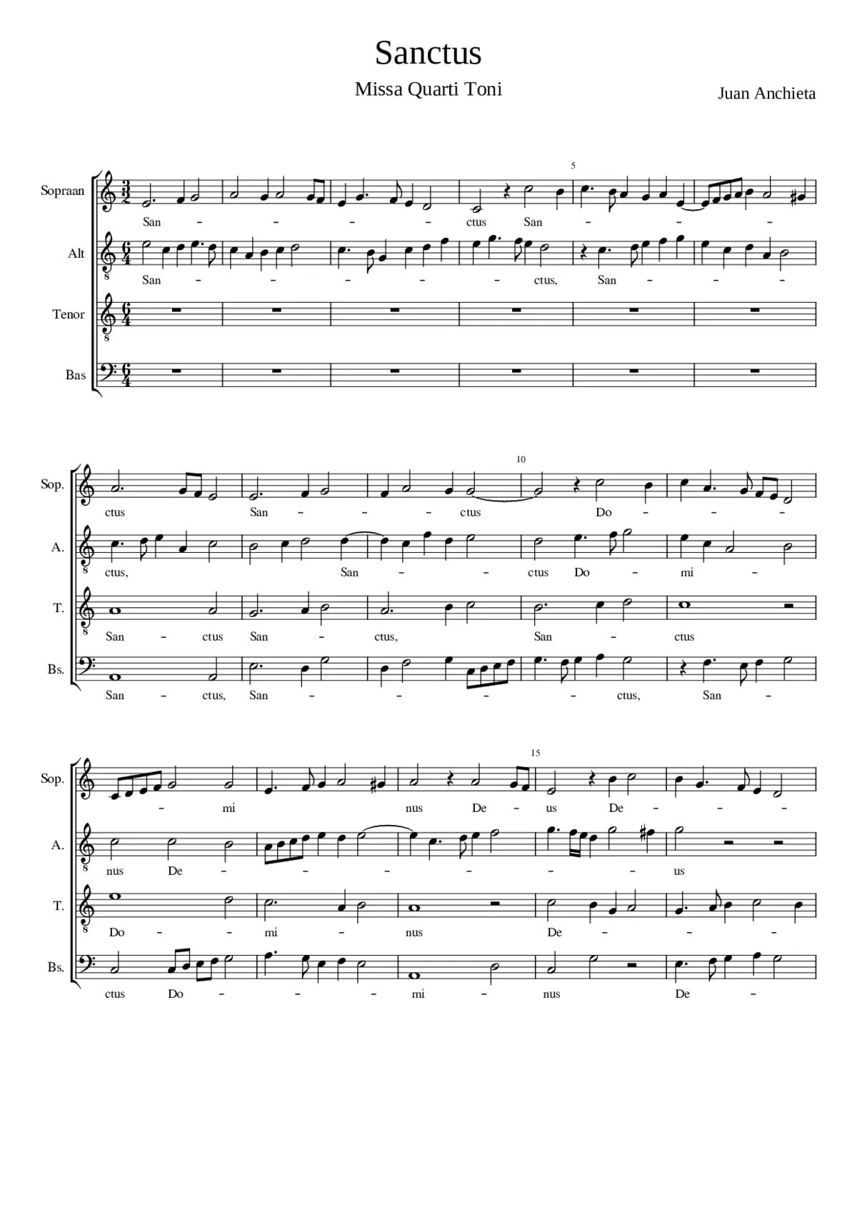 Missa quarti toni - Page 1