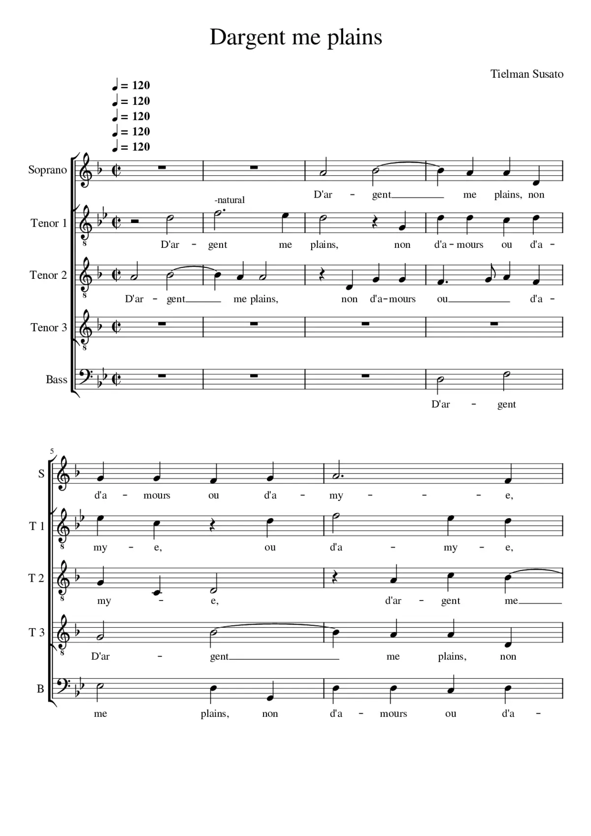 D'argent me plains - Page 1