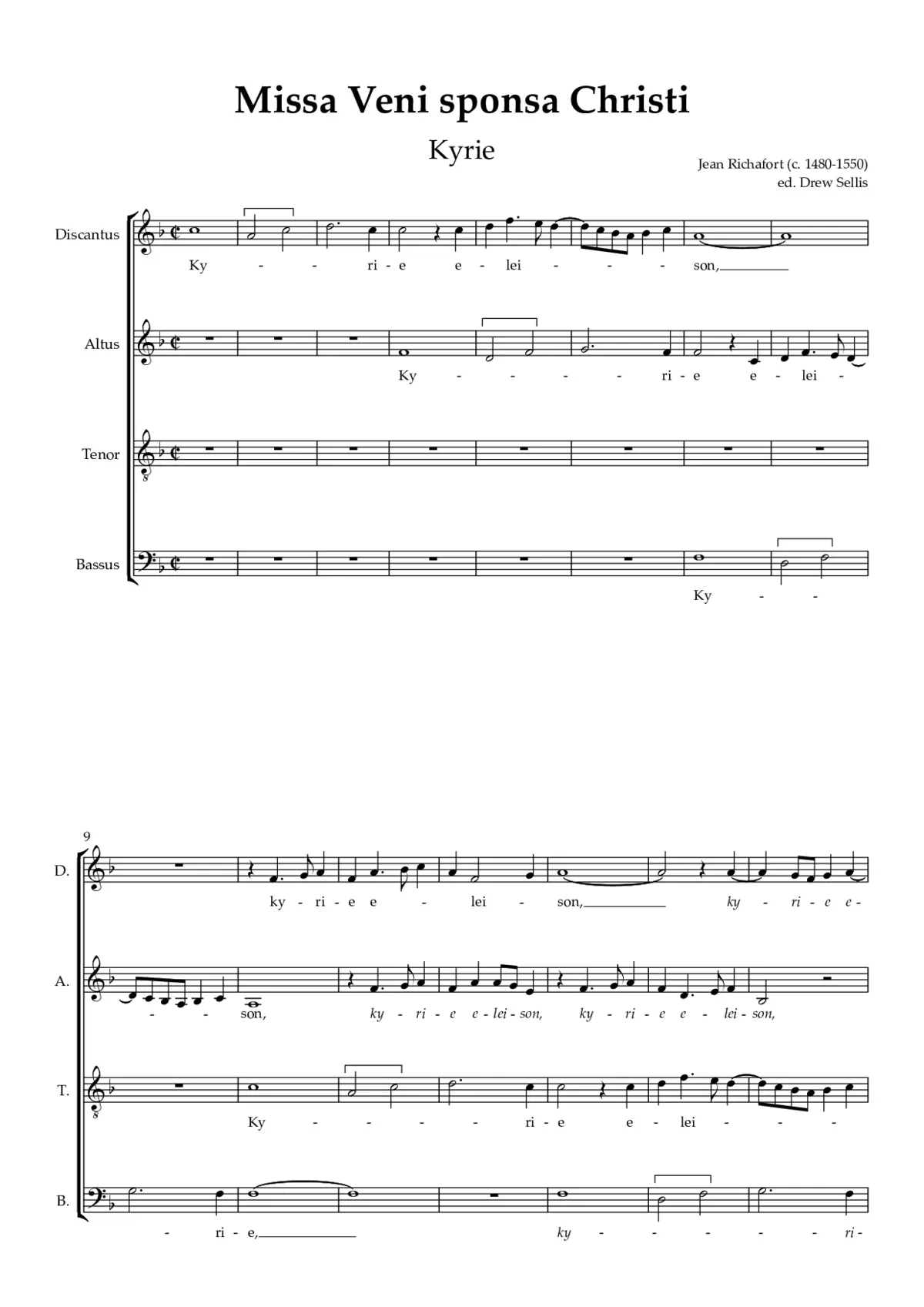 Missa Veni sponsa Christi - Page 1