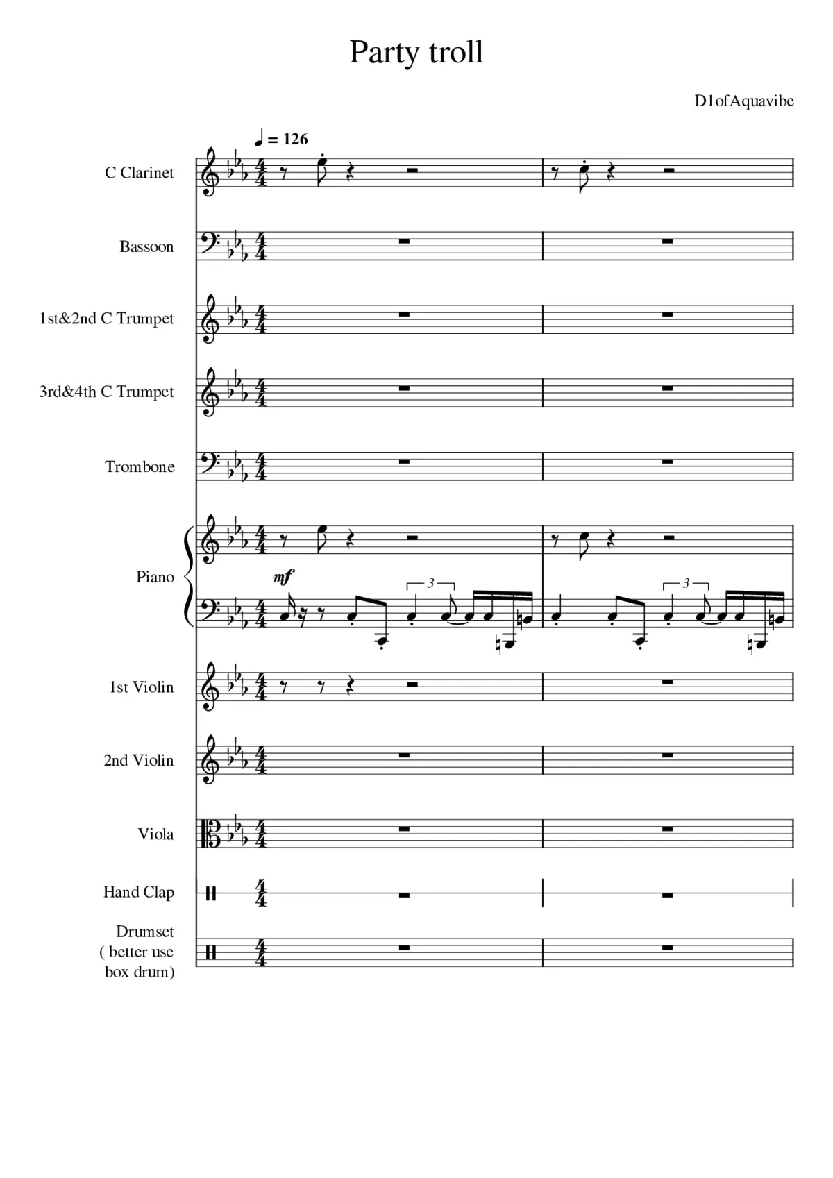 Party troll song - Page 1