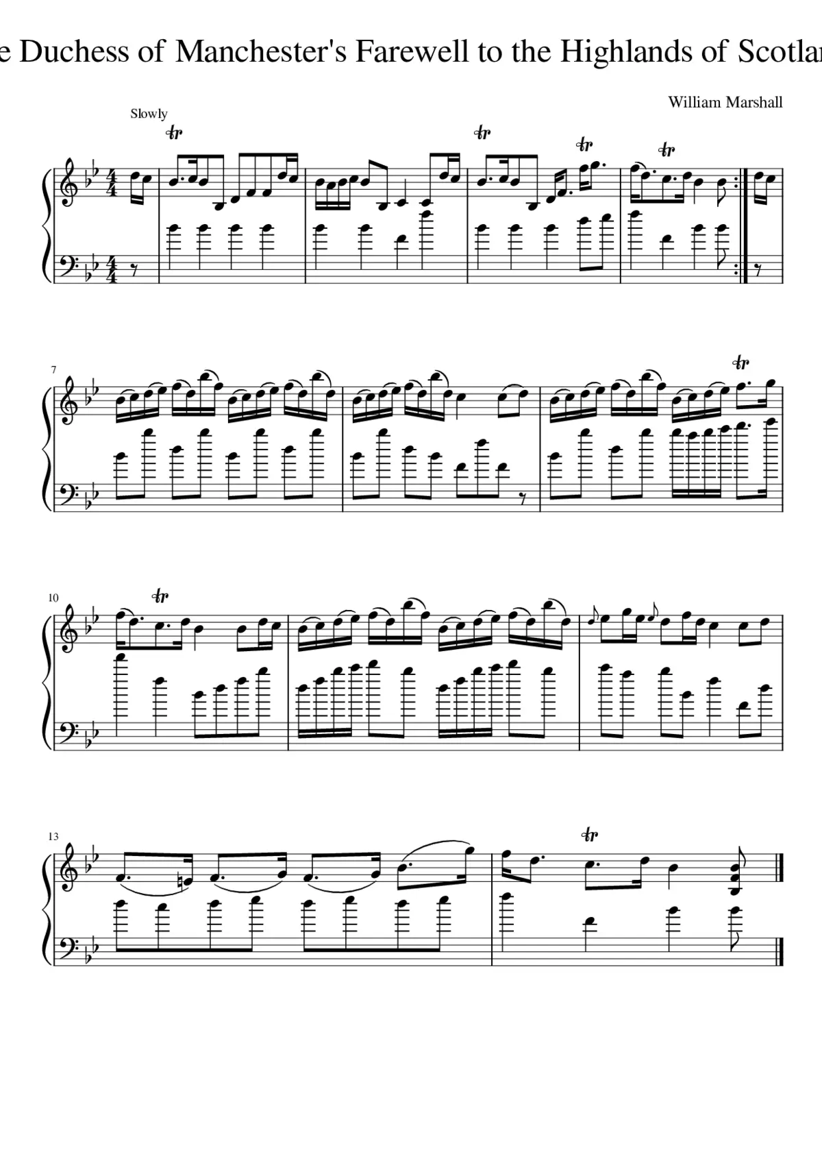 the Duchess of Manchester's Farewell to the Highlands of Scotland - Page 1