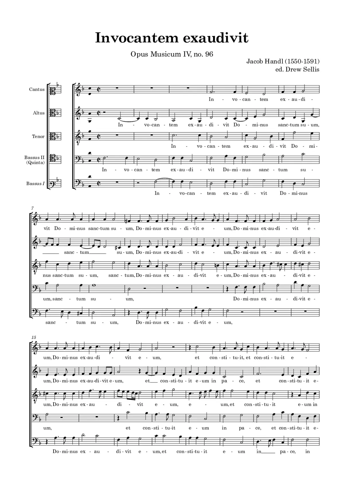 Invocantem exaudivit - Page 1
