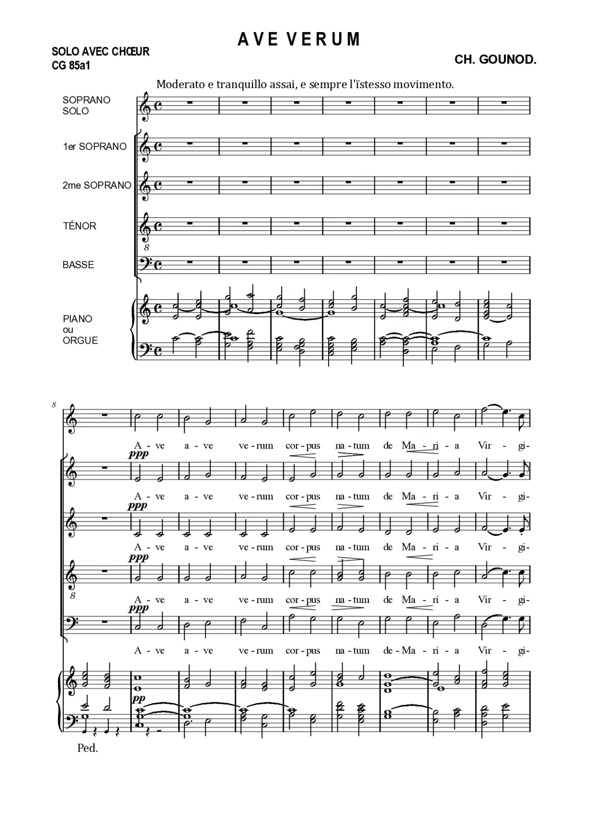 Ave verum, CG 85a1 - Page 1