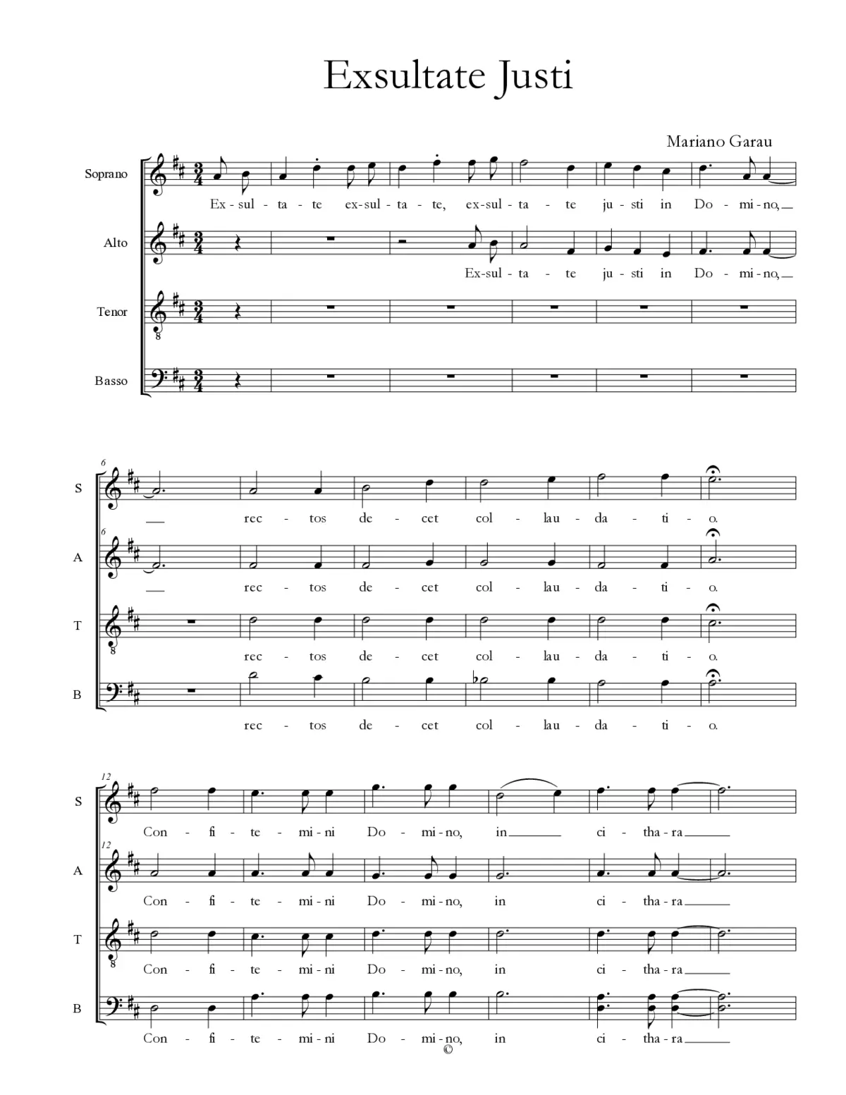 Exsultate justi - Page 1