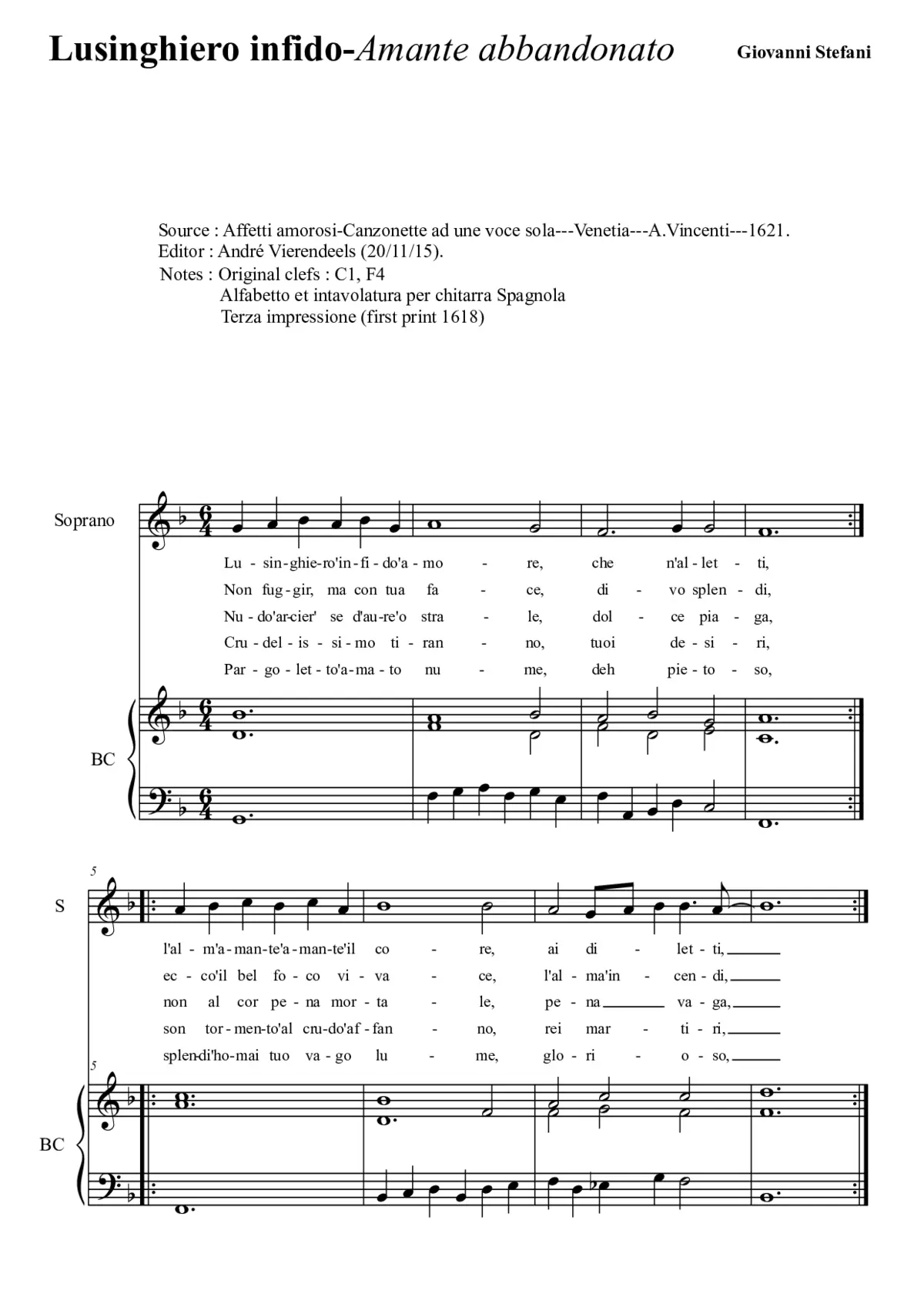 Lusinghiero infido - Amante abbandonata - Page 1