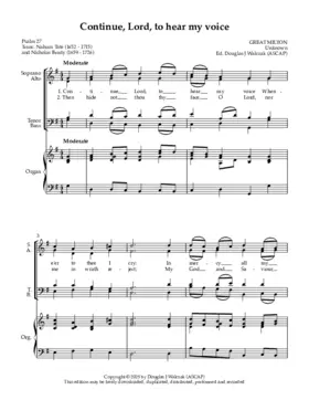 Continue, Lord, to hear my voice