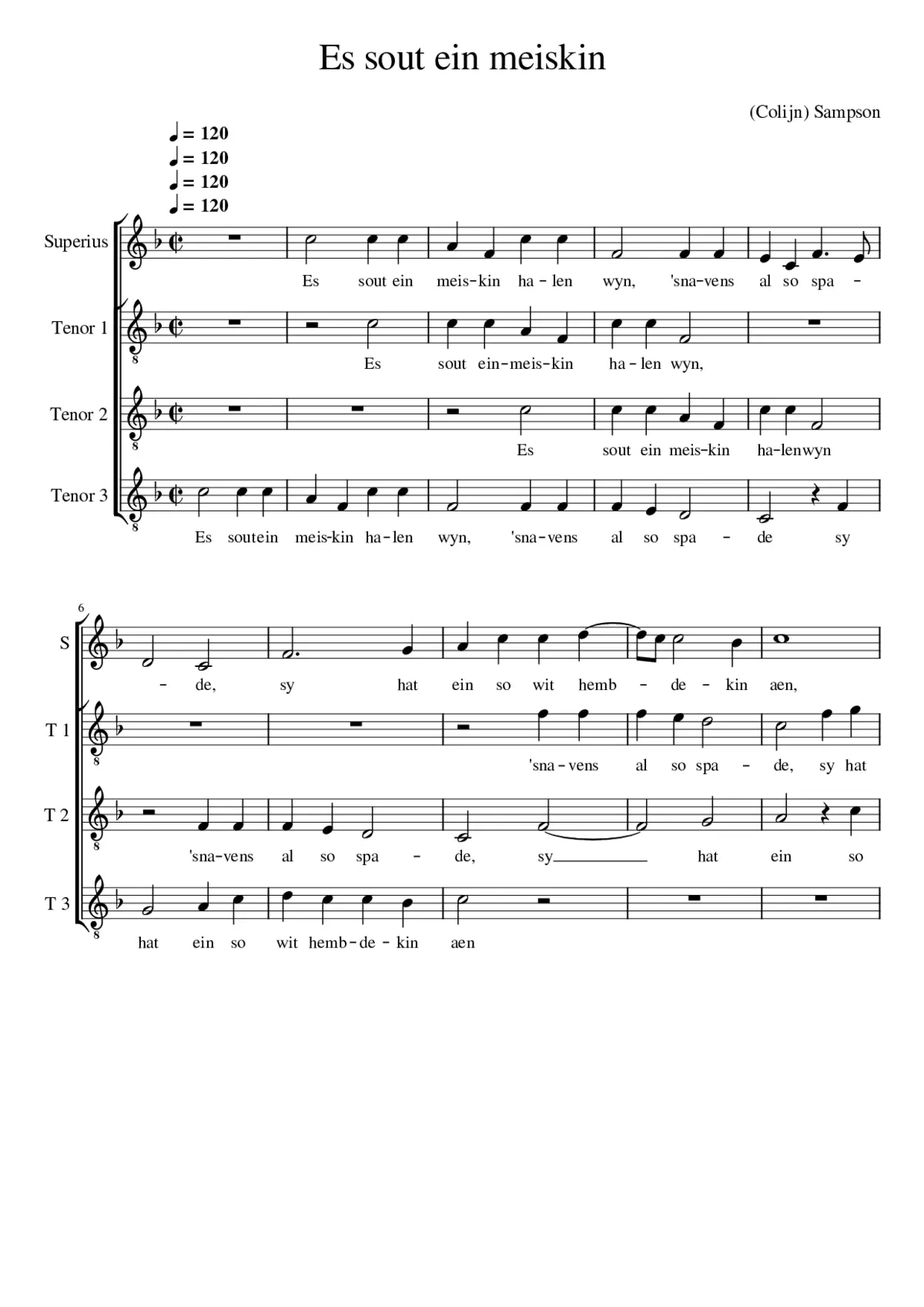 Es sout ein meiskin - Page 1