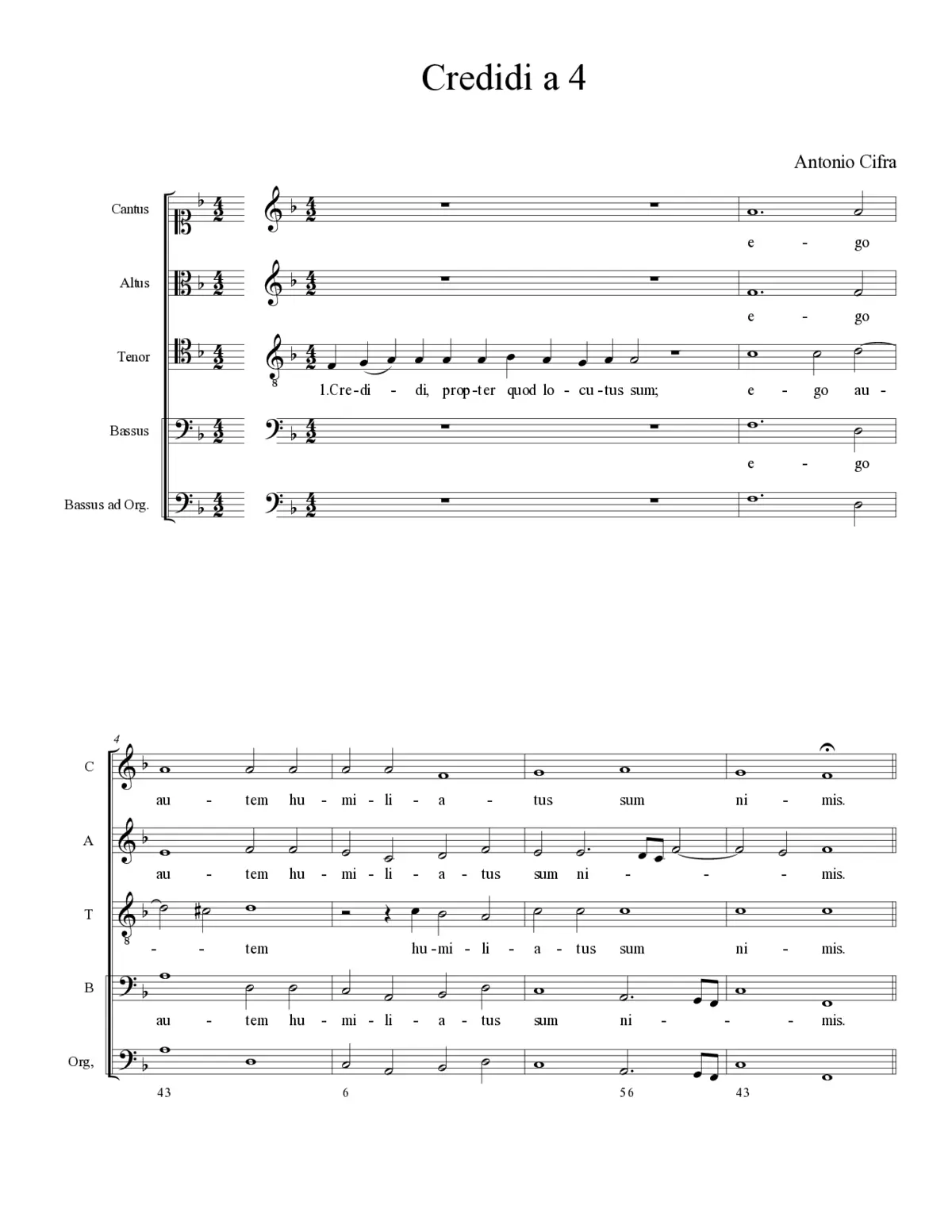 Credidi a 4 - Page 1