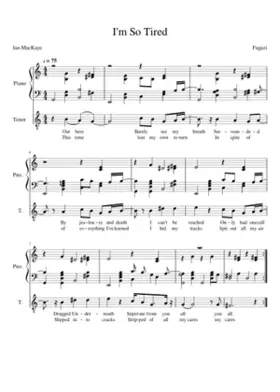 I'm So Tired
