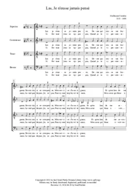 Las, Je n'eusse jamais pensé