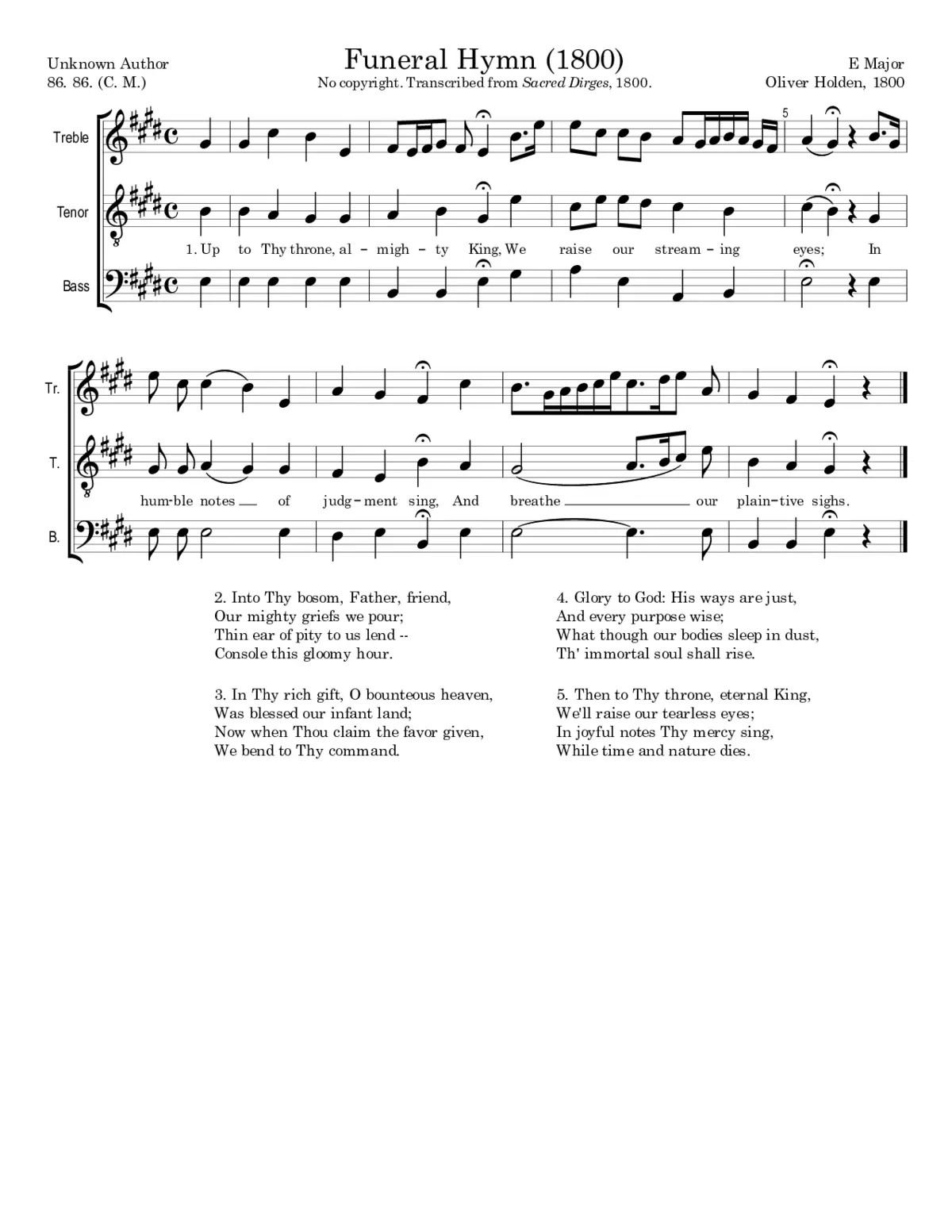 Funeral Hymn (1800) - Page 1