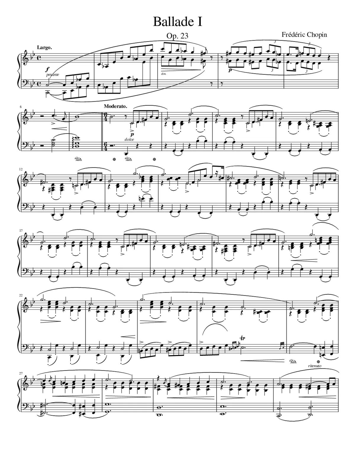 Ballade No.1 Op.23 - Page 1