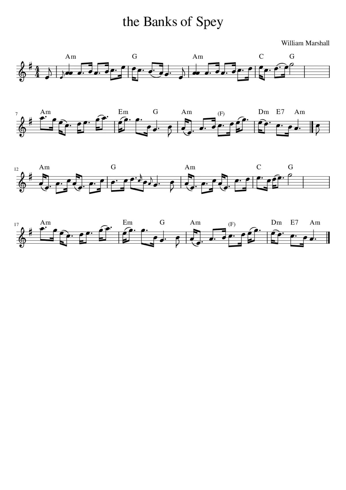 The Banks of Spey - Page 1