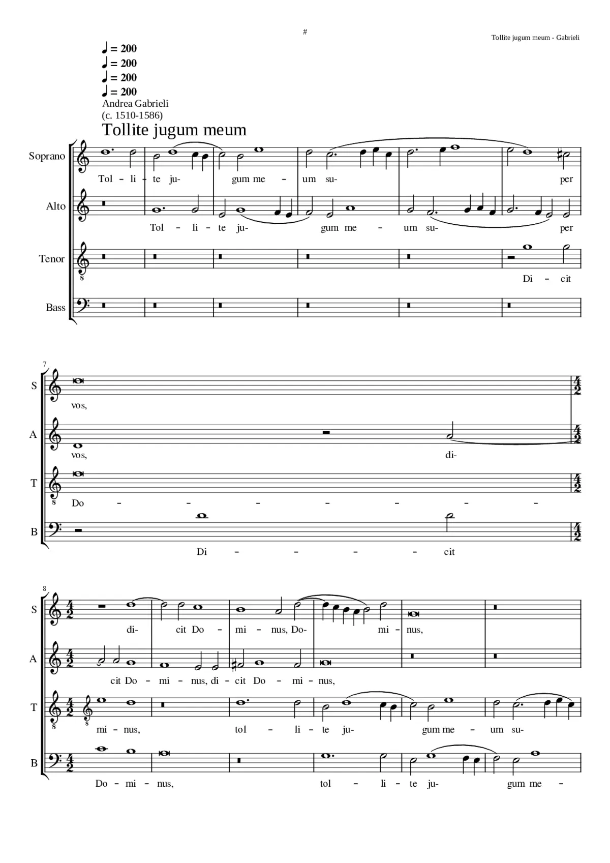 Tollite jugum meum - Page 1