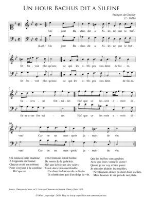 Un jour Bachus dit a Sileine