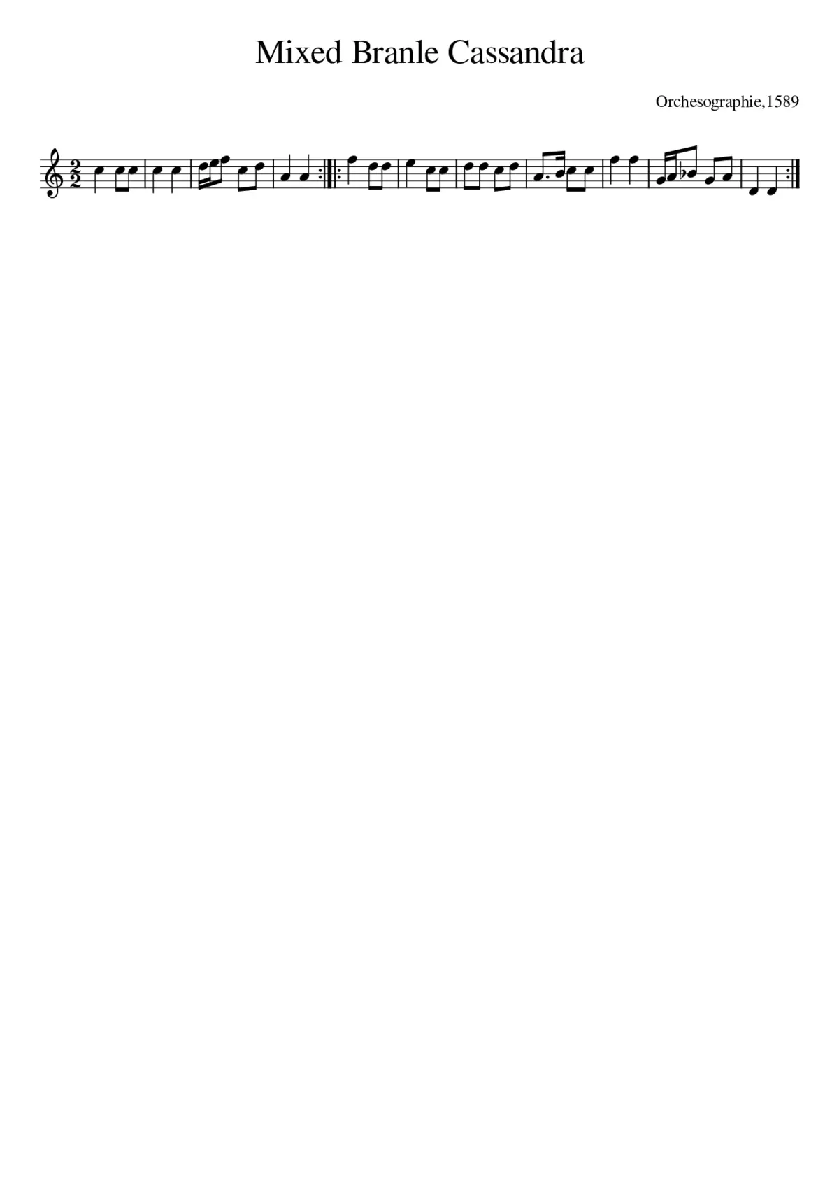 Mixed Branle Cassandra - Page 1