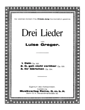 3 Lieder, Opp.122-124