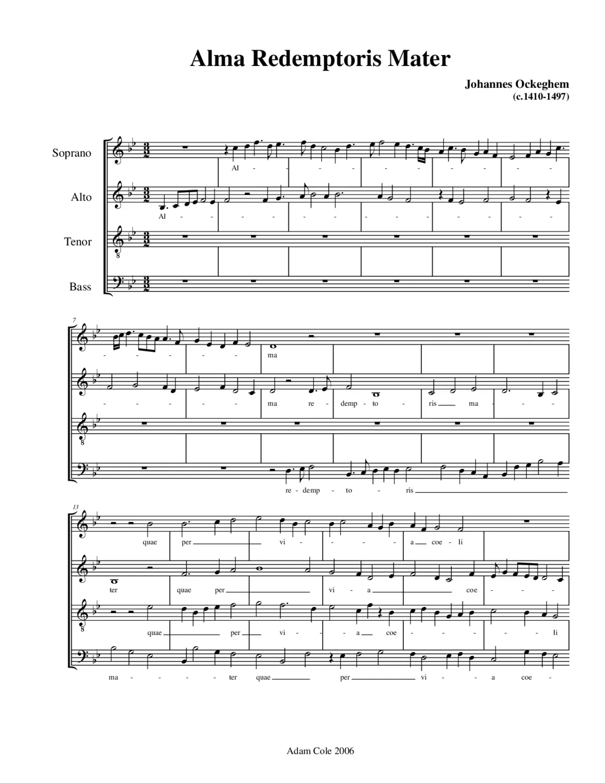 Alma Redemptoris Mater - Page 1