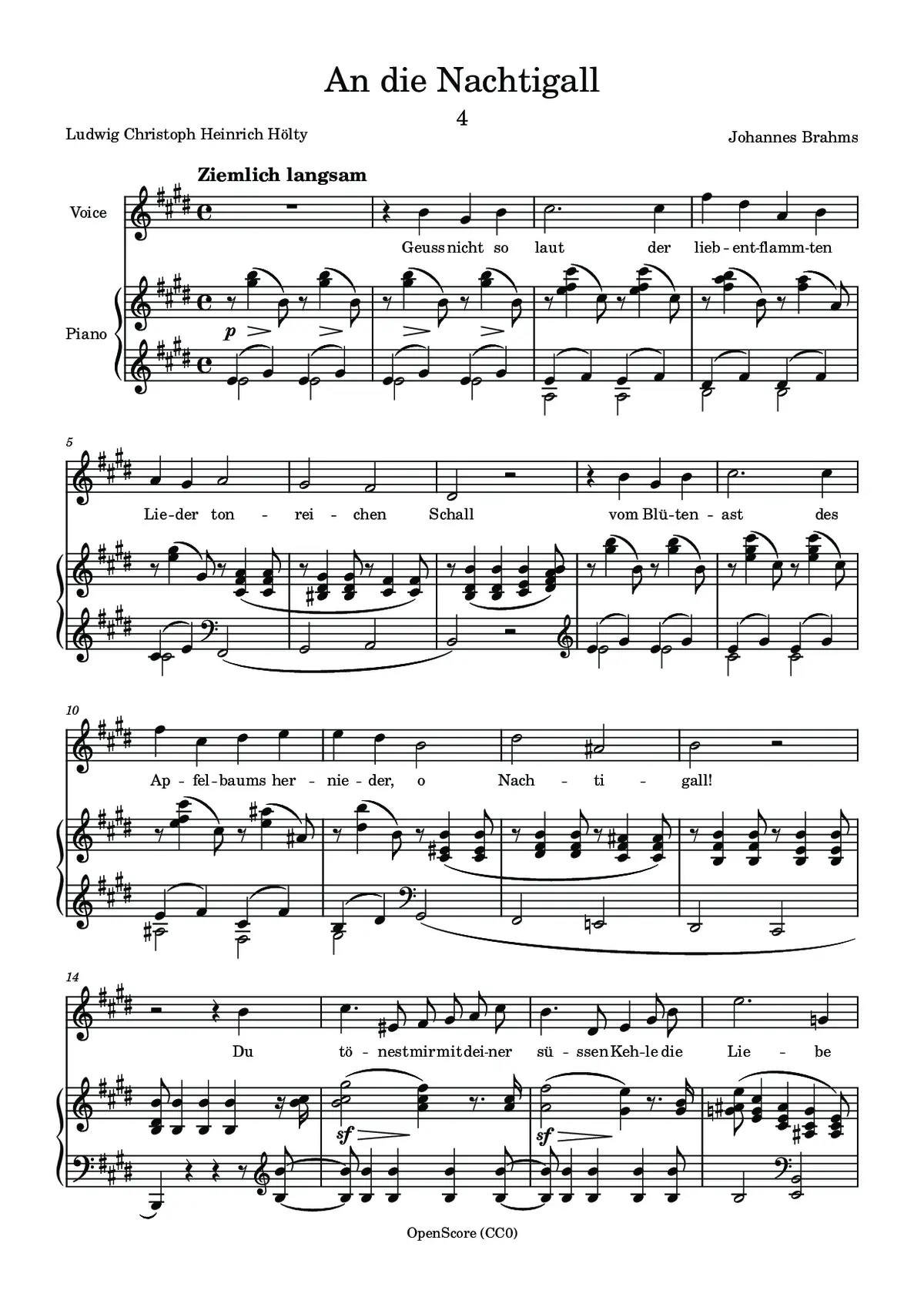 An die Nachtigall - Page 1