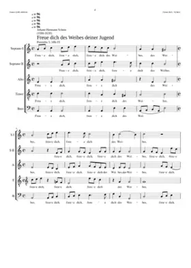Freue dich des Weibes deiner Jugend