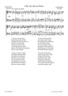 I lay my sins on Jesus