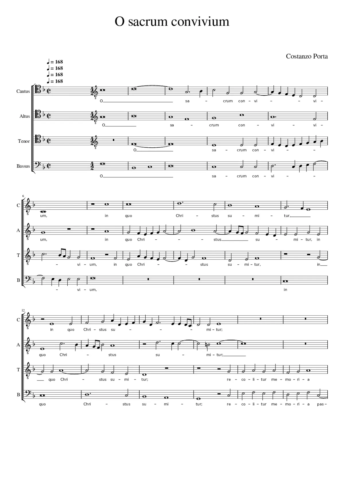 O sacrum convivium - Page 1